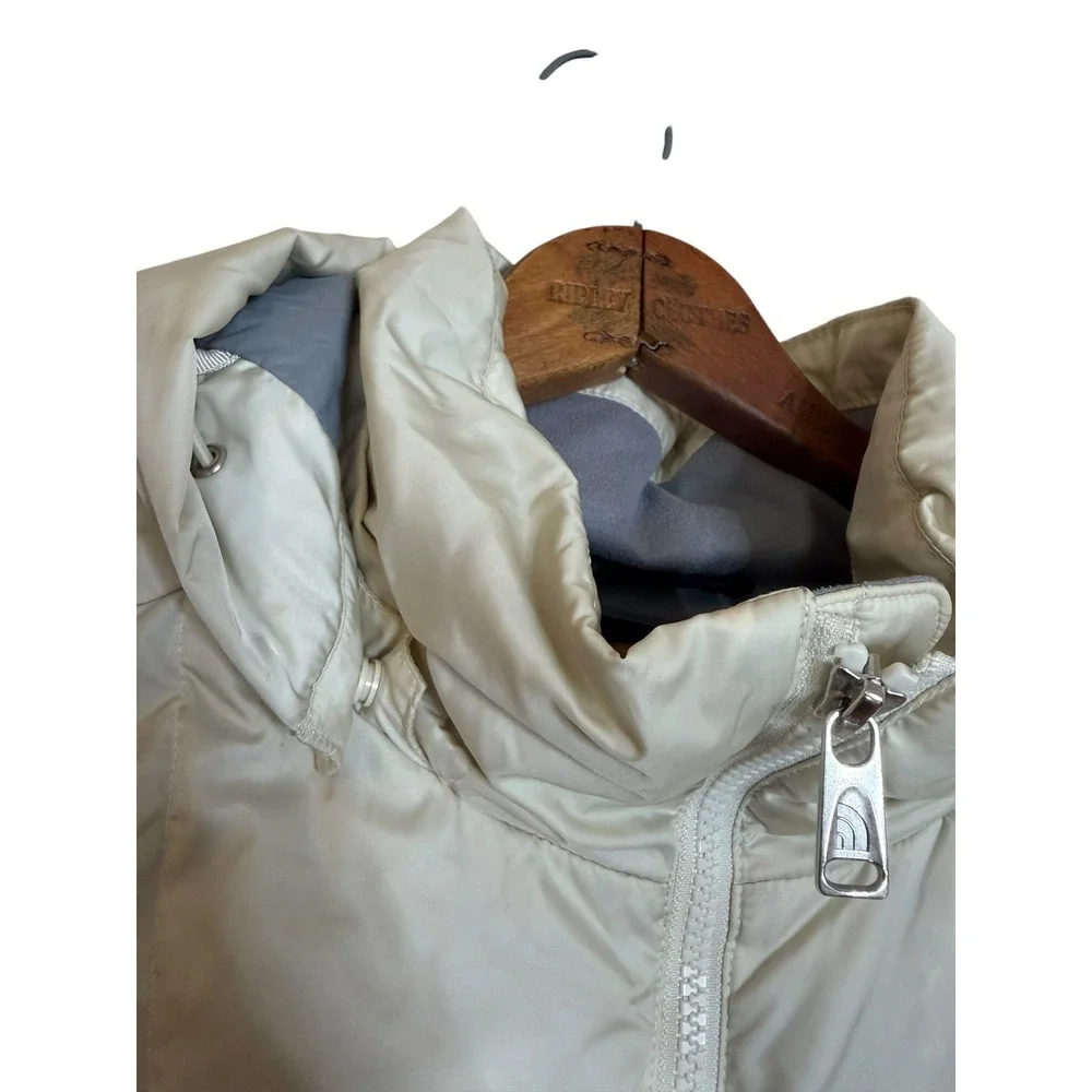 The North Face Womens Metropolis 550 Down Parka Jacket Cream Off-White Size M